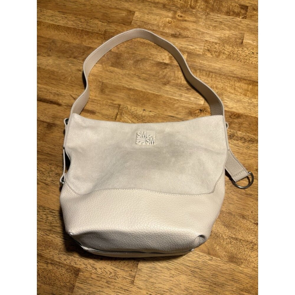 NWOT Steve Madden BMontie Microsuede and Faux Leather Purse Shoulder Bag Cream